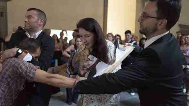 Marina Abramović during the Florence incident