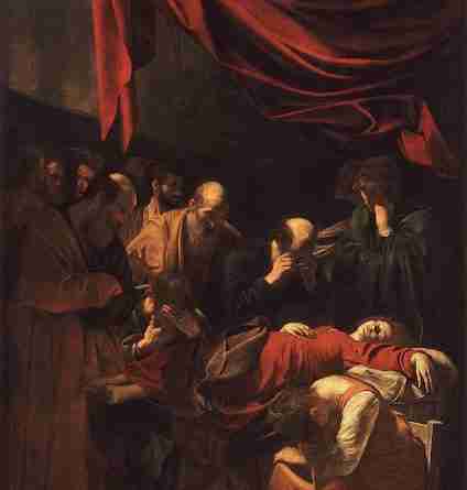 Caravaggio, The Death of the Virgin (1606). Louvre Museum, Paris