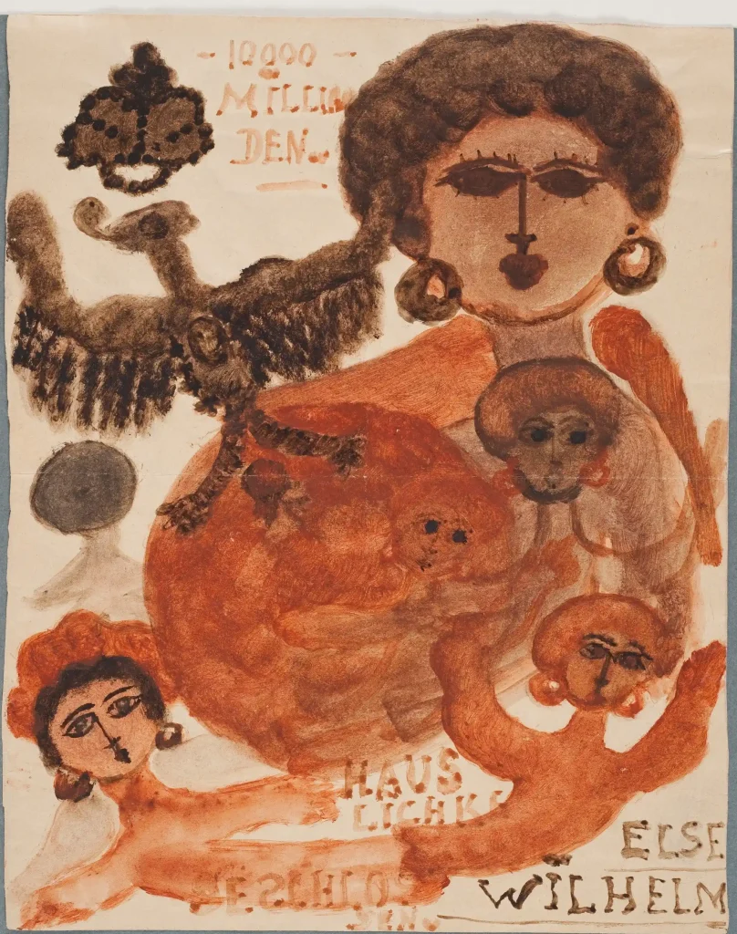 Else Wilhelm, 100,000 Billion in Noble Friendship – The Whole Earth – in Faithful Conjugal Love – Dutiful and Loyal, Prinzhorn Collection