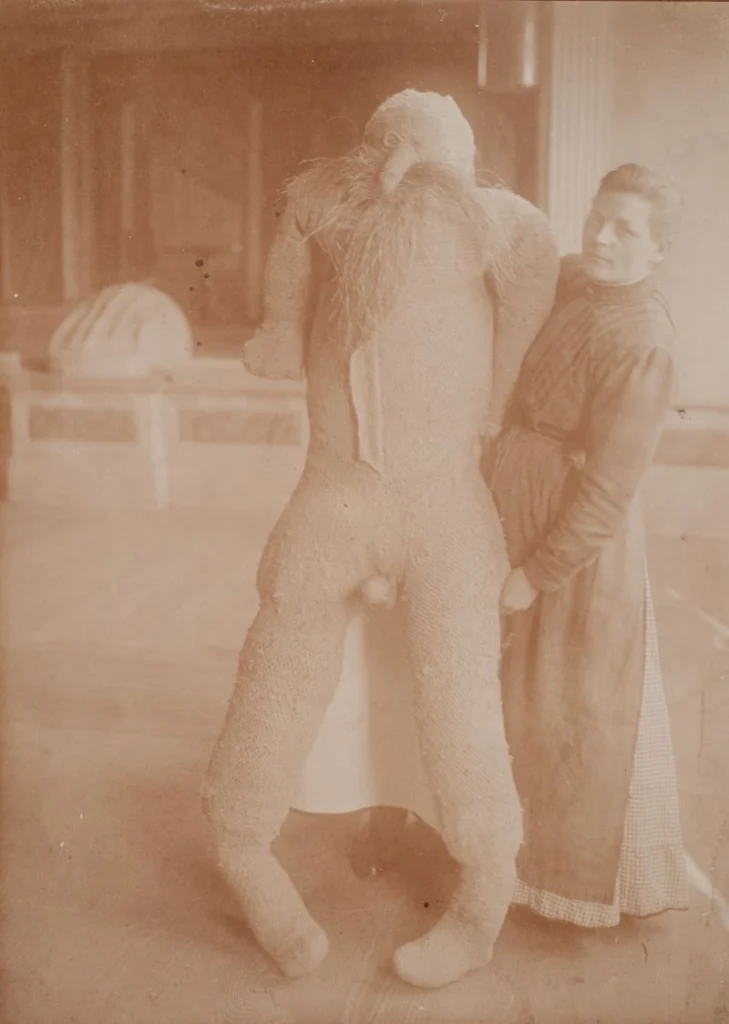 Katharina Detzel with her Straw Man, 1910, Prinzhorn Collection