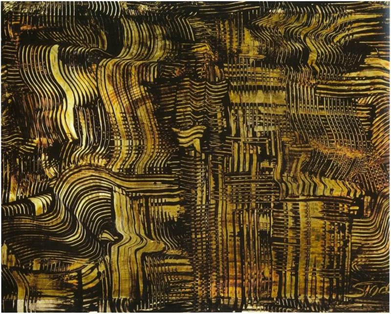 Behjat Sadr - Untitled - Oil on aluminum, 70 × 99 cm, 1974 Behjat Sadr - Untitled - Oil on aluminum, 70 × 99 cm, 1974